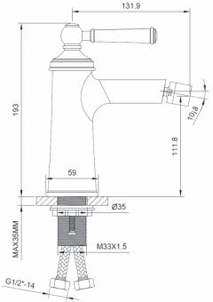 Змішувач для біде IMPRESE HYDRANT ZMK031806070: 2