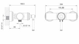 Змішувач для душу IMPRESE HYDRANT ZMK031806080: 2