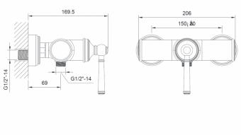 Змішувач для душу IMPRESE HYDRANT ZMK031806080: 2