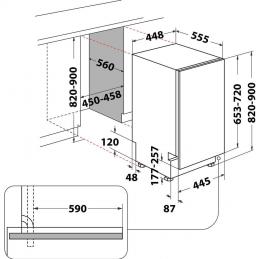 Вбудована посудомийна машина Hotpoint-Ariston HSIC3T127C: 4