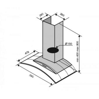 Витяжка VENTOLUX FERRARA 60 INOX (900) PB: 4