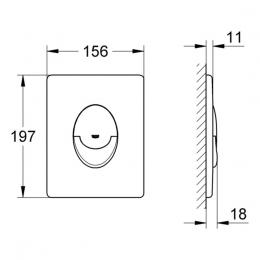 Накладна панель GROHE Skate Air альпін-білий 38505SH0: 3