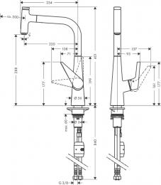 Змішувач для кухні HANSGROHE Talis Select S 72821000: 2