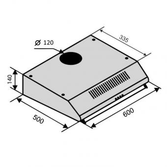 Витяжка Ventolux ROMA 60 WH 2M LUX: 4