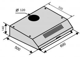 Витяжка Ventolux ROMA 60 INOX LUX: 3