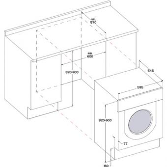 Вбудована пральна машина WHIRLPOOL WMWG71484E: 2