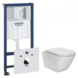 Комплект інсталяція GROHE RAPID SL 38772001 + унітаз ROCA GAP Clean Rim A34H470000 з сидінням soft sl: 1