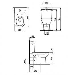 Унітаз-компакт LAUFEN PRO сидіння soft-close H8679500008701: 2