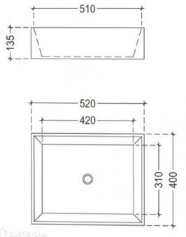 Умивальник Jaquar JDR 51 JDS-WHT-25907N: 2