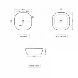 Умивальник Jaquar JDR 40 JDS-WHT-25911: 2