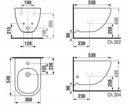 Біде підвісне JIKA МІО H8317120003021: 2