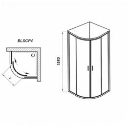 Душова кабіна RAVAK BLIX SLIM BLSCP4-80 полір. алюм. трансп. X3BM40C00Z1: 2