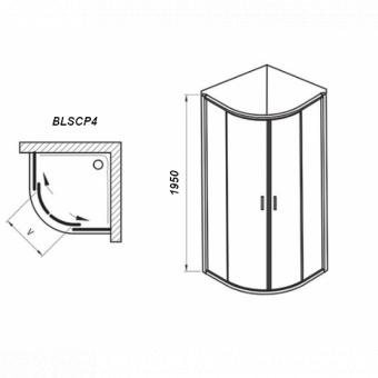 Душова кабіна RAVAK BLIX SLIM BLSCP4-80 полір. алюм. трансп. X3BM40C00Z1: 2