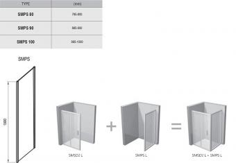 Недвижимая душевая дверь RAVAK SmartLine SMPS-90 P 9SP70A00Z1: 2
