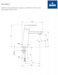 Змішувач для умивальника DEANTE Arnika BQA 021M: 3