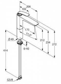 Змішувач для умивальника KLUDI Balance 212 522960575: 2