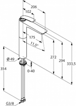 Змішувач для раковини KLUDI Balance white 270 522989175: 2