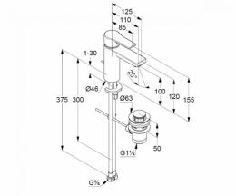 Змішувач для раковини KLUDI Zenta SL 100 482900565: 2