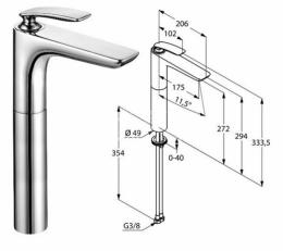 Змішувач для умивальника KLUDI Balance 270 522980575: 2