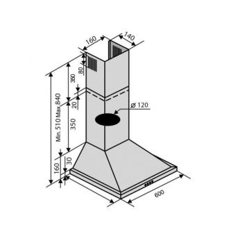 Витяжка Ventolux LIDO 60 BR (700): 4