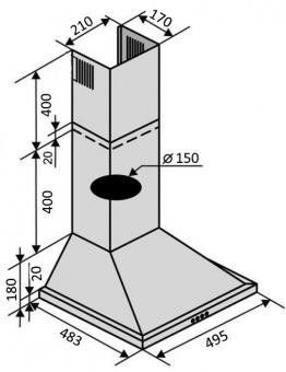 Витяжка VENTOLUX LIDO 50 WH (700): 4