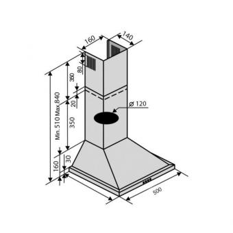 Витяжка VENTOLUX LIDO 50 INOX (700): 4