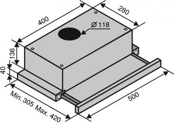 Витяжка VENTOLUX GARDA 50 WH (700) SLIM: 4