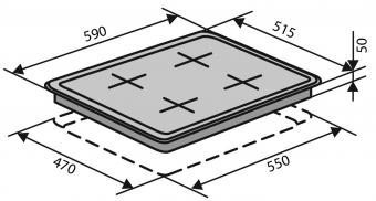 Варильна поверхня комбінована VENTOLUX HSF631-A3G CS (BK): 5