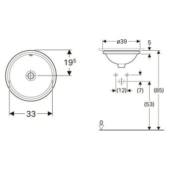 Умивальник GEBERIT VariForm 500.745.01.2: 2