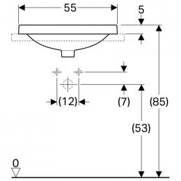 Умивальник GEBERIT VariForm 500.741.01.2: 3