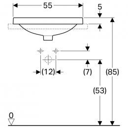 Умивальник GEBERIT VariForm 500.737.01.2: 3