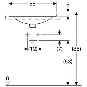 Умивальник GEBERIT VariForm 500.737.01.2: 3