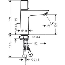 Змішувач для раковини HANSGROHE TALIS Select E 71750000: 2