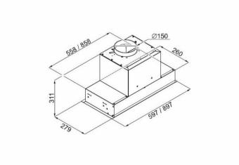 Витяжка Best Chef Space Box 1000 Black 60 (4F481B2L7E): 2