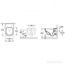 Унітаз підвісний VILLEROY&BOCH ARCHITECTURA NEW 4694HR01: 3