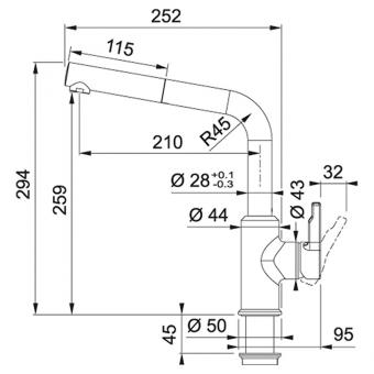 Змішувач для кухні FRANKE URBAN 115.0595.083: 2