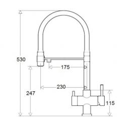 Змішувач для кухні FABIANO FKM 3143 Inox Black 8231.403.0056: 2