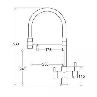 Змішувач для кухні FABIANO FKM 3143 Inox Black 8231.403.0056: 2