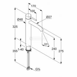 Змішувач для умивальника KLUDI BOZZ 382860576: 2