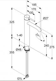 Змішувач для умивальника KLUDI BOZZ 382860576: 2