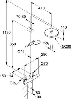 Душова система KLUDI Logo DUAL SHOWER SYSTEM 680940500: 2