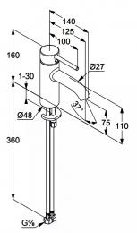 Змішувач для умивальника KLUDI BOZZ 382723976: 2