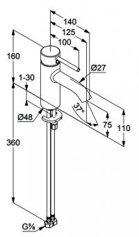Змішувач для умивальника KLUDI BOZZ 382723976: 2