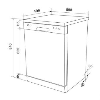 Посудомийна машина VENTOLUX DW 6012 4M NA FS: 2