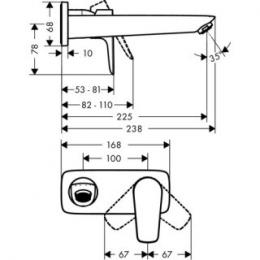 Змішувач для раковини HANSGROHE Talis E 71734670: 2