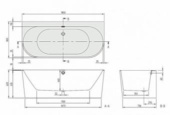 Ванная Villeroy & boch Oberon 2.0 1800x800 UBQ180OBR9CD00V-01: 4