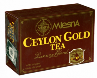 Чай MLesnA чорний цейлонський Ceylon Gold Цейлон Голд у пакетиках 100шт (02-014): 1
