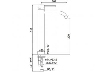 Змішувач для умивальника PAFFONI Light LIG081CR: 2