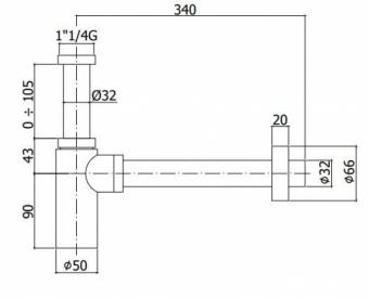 Сифон для умивальника PAFFONI Light ZACC240NO: 2