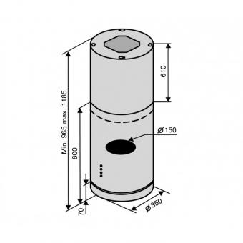 Витяжка Ventolux ISOLA CILINDRO 1200: 6